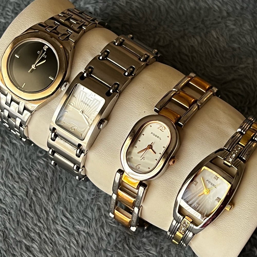 Fossil and Guess Watches  total of 4
